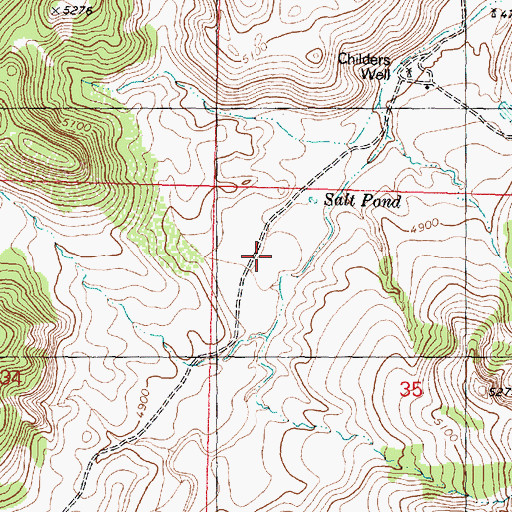 Topographic Map of Upper Hurricane Valley, AZ