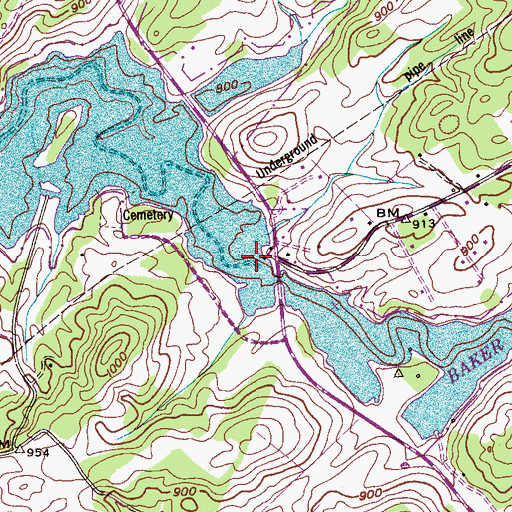 Topographic Map of Blankenship Spring, TN