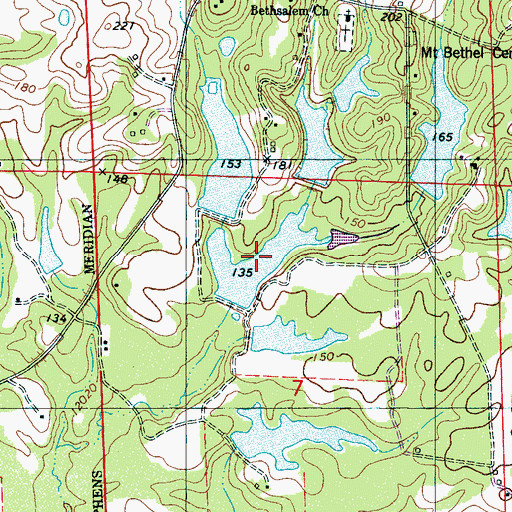 Topographic Map of Drennen Lake Number 4, AL