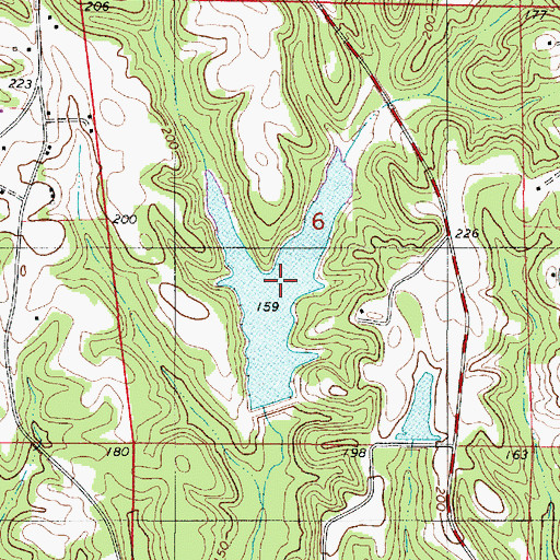 Topographic Map of Phillips Lake, AL