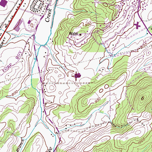 Topographic Map of Fort Loudoun Middle School, TN