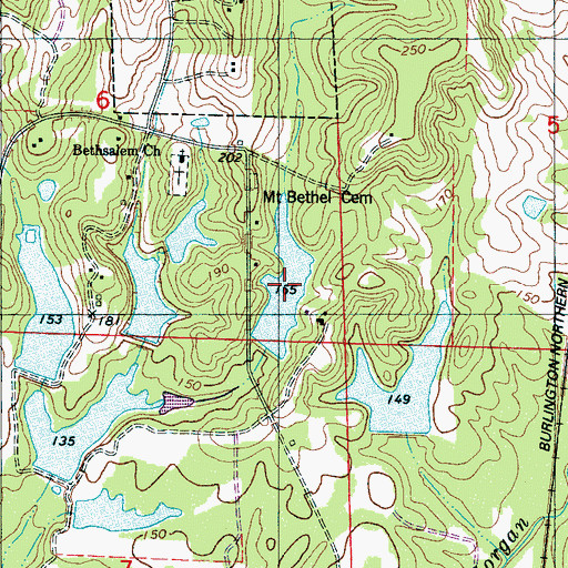 Topographic Map of Drennen Lake Number 2, AL
