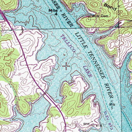 Topographic Map of LIttle Valley, TN