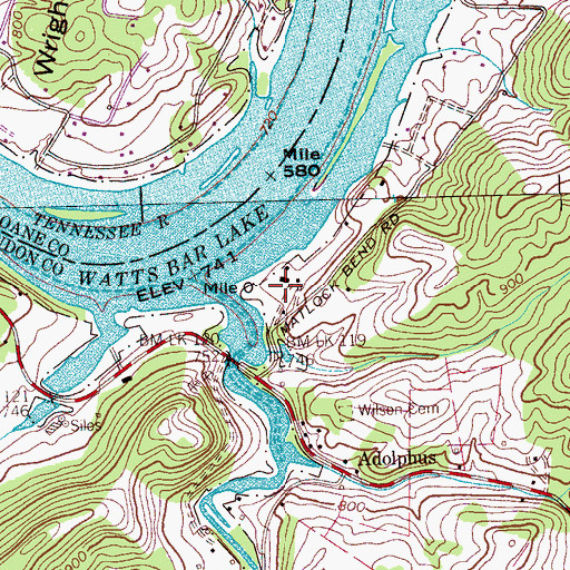Topographic Map of Loudon County Prison Camp (historical), TN