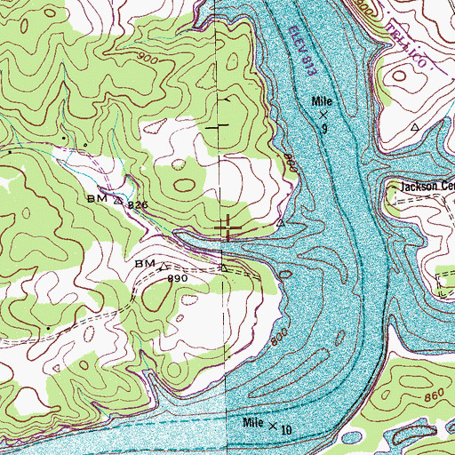 Topographic Map of Palin (historical), TN