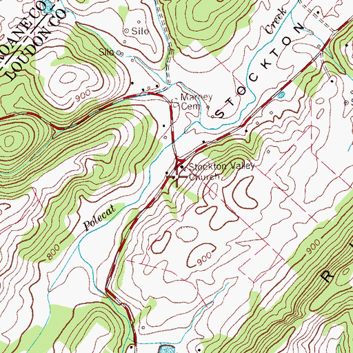 Topographic Map of Snow School (historical), TN