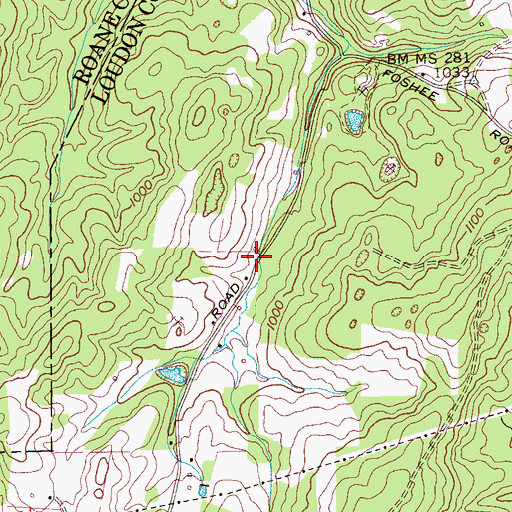 Topographic Map of Sandy School (historical), TN