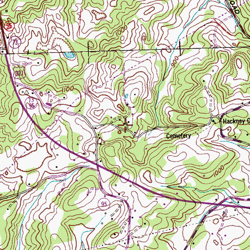 Topographic Map of Unitia School (historical), TN