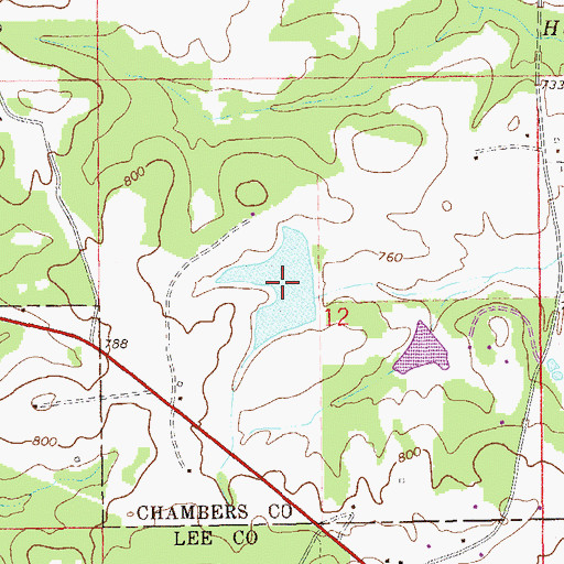 Topographic Map of Hincle Lake, AL