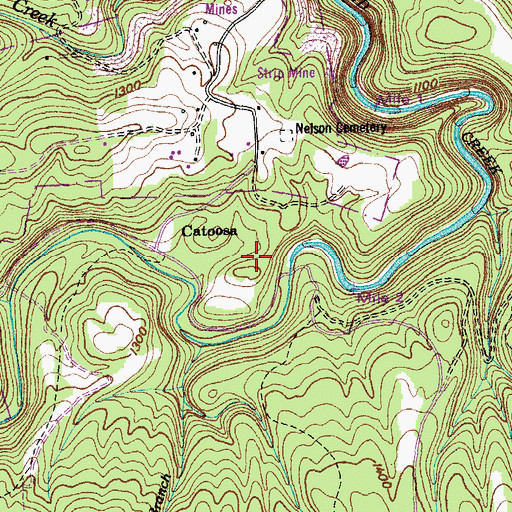 Topographic Map of Catoosa School (historical), TN