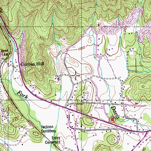 Topographic Map of Coalfield Camp Number 1 (historical), TN