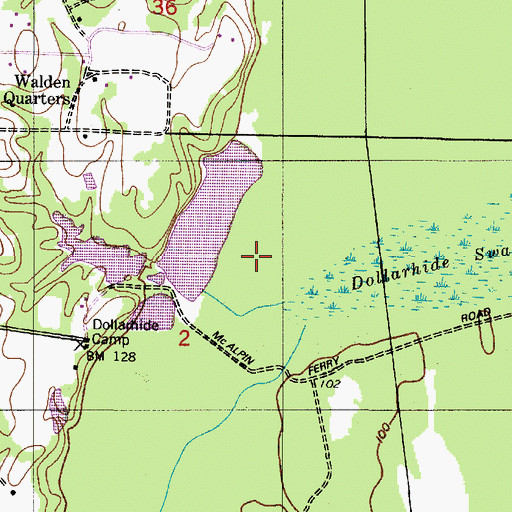 Topographic Map of Dollarhide Hunting Club Dams, AL