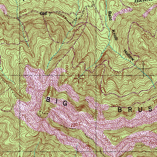 Topographic Map of North Spring, TN