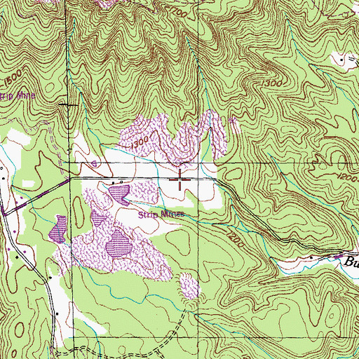 Topographic Map of Whetstone (historical), TN