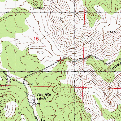 Topographic Map of Upper Jump Canyon, AZ