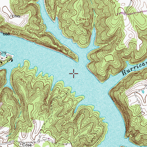 Topographic Map of Franklin Ferry (historical), TN