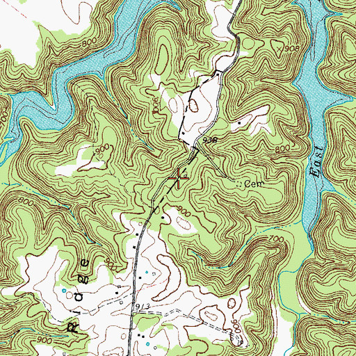 Topographic Map of Heard School (historical), TN
