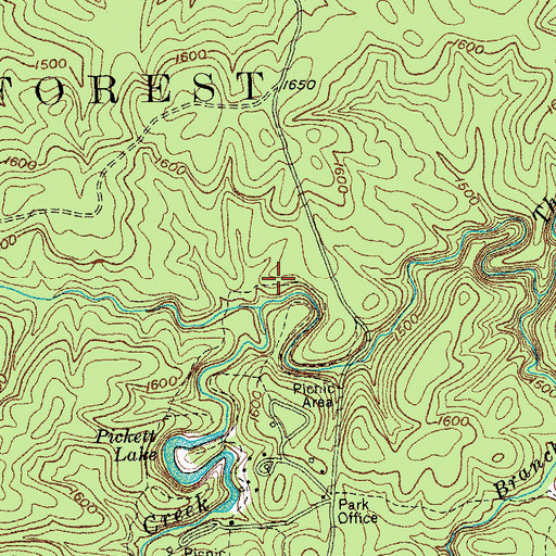 Topographic Map of Ladder Trail, TN