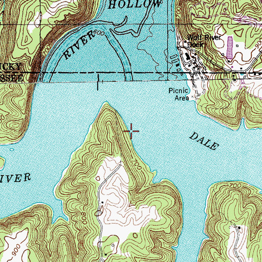 Topographic Map of Millers Chapel (historical), TN