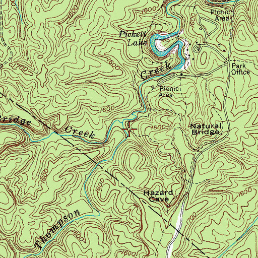Topographic Map of Ridge Trail, TN