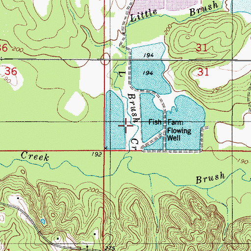 Topographic Map of Lenson Montz Dam Number 1, AL