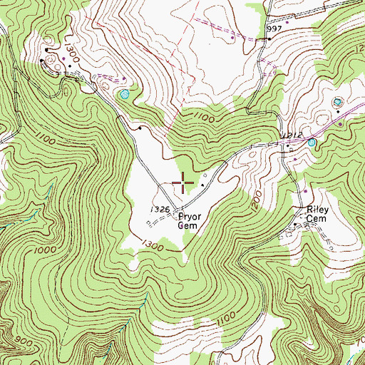 Topographic Map of Union B School (historical), TN