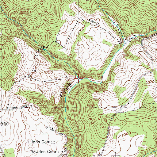 Topographic Map of Dark Hollow, TN