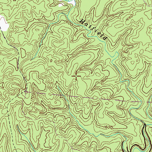 Topographic Map of The Wilderness, TN