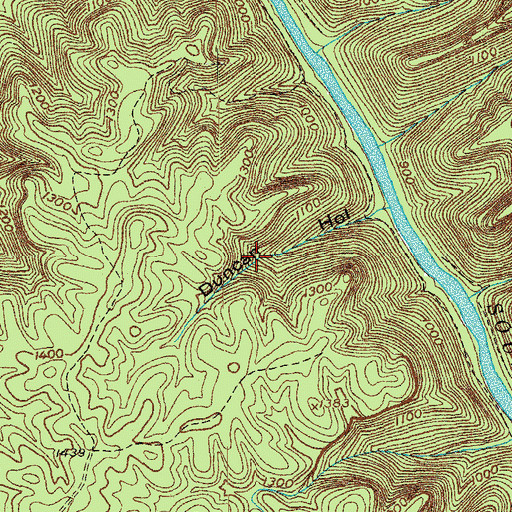 Topographic Map of Big South Fork National River and Recreation Area, TN