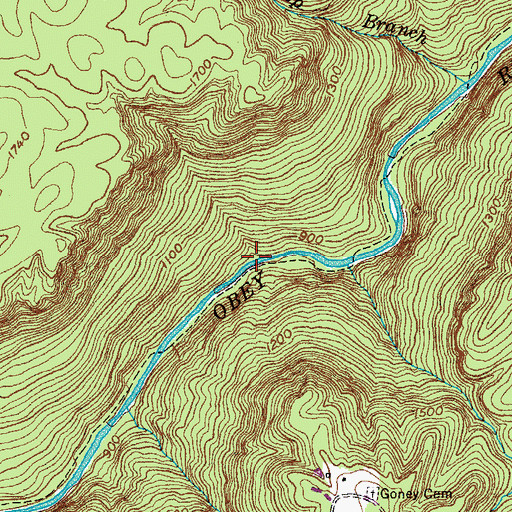 Topographic Map of Tar Kiln Branch, TN