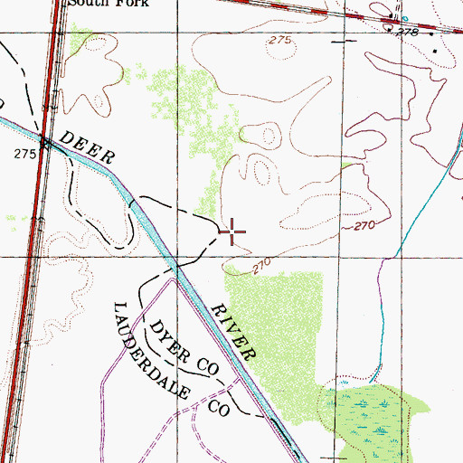 Topographic Map of Camp Number Seven (historical), TN