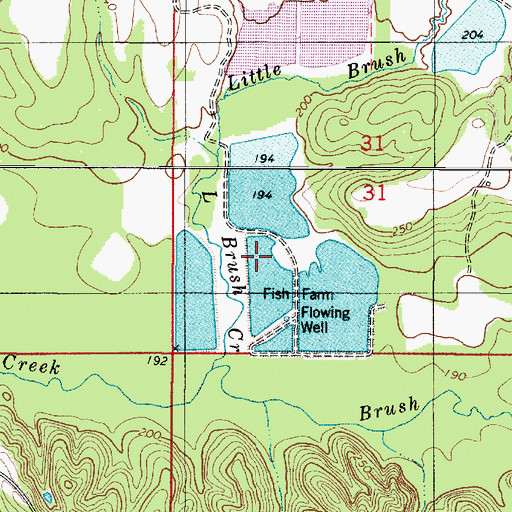 Topographic Map of Lenson Montz Dam Number 4, AL