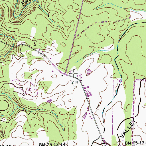 Topographic Map of Beatty School (historical), TN