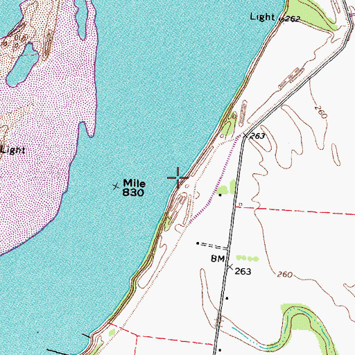 Topographic Map of Heloise Revetment, TN