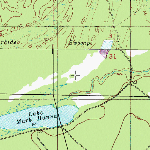 Topographic Map of Dollarhide Hunting Club Dams, AL