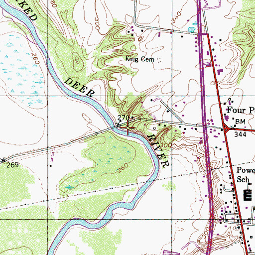 Topographic Map of Hoffman Mill (historical), TN