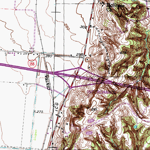 Topographic Map of Interchange 7, TN