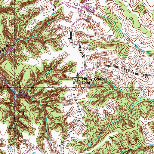 Topographic Map of Neely Chapel Cemetery, TN