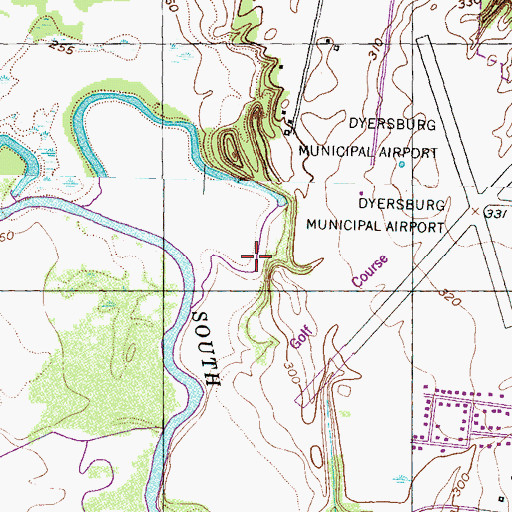 Topographic Map of Island Number Two (historical), TN
