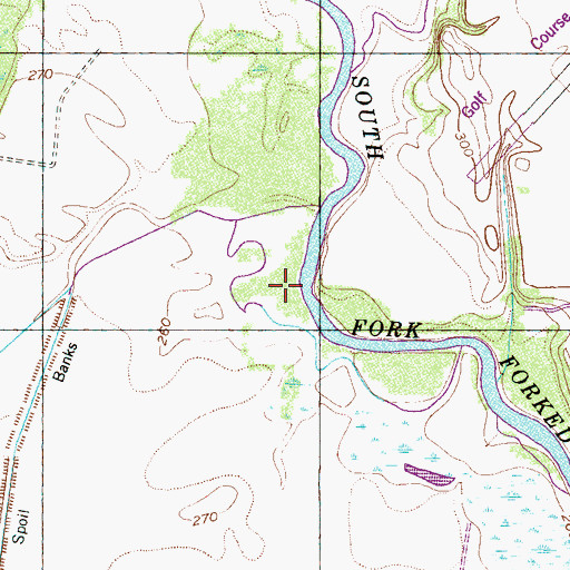 Topographic Map of Island Number Three (historical), TN