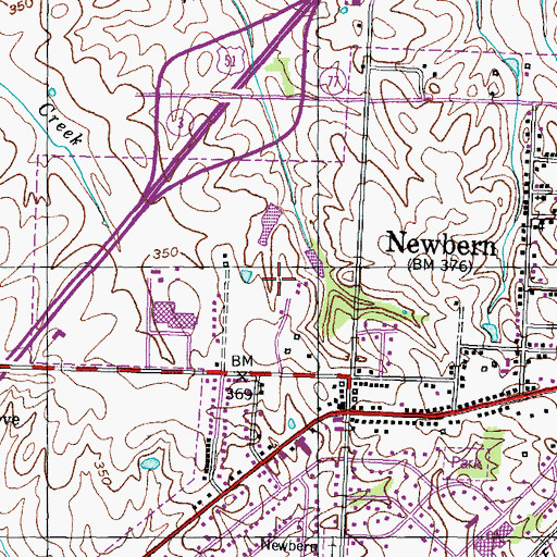 Topographic Map of Oakview Recreation Park, TN