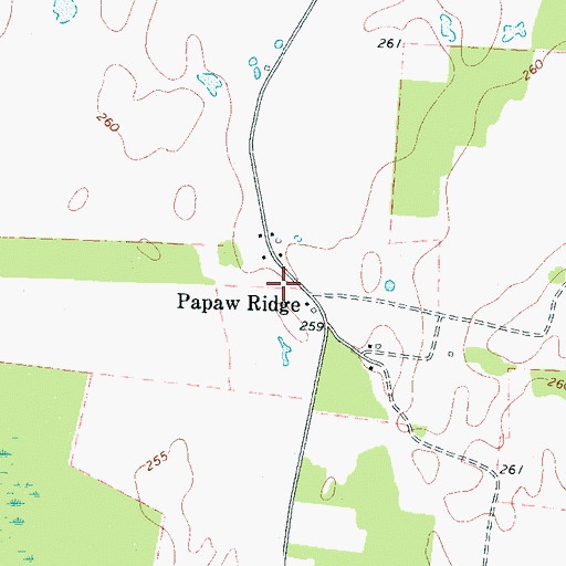 Topographic Map of Papaw Ridge Church (historical), TN