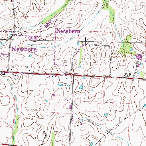 Topographic Map of Potatoe, TN