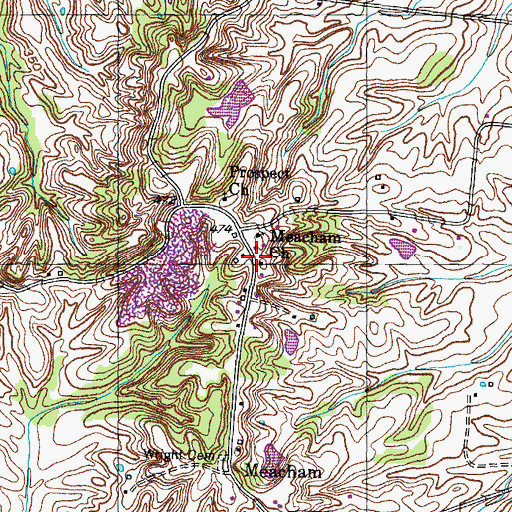 Topographic Map of Prospect School (historical), TN