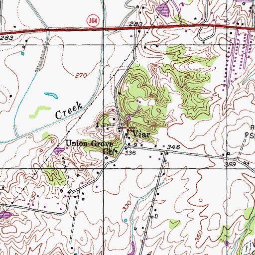 Topographic Map of Viar School (historical), TN