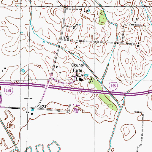 Topographic Map of Dyer County Farm (historical), TN