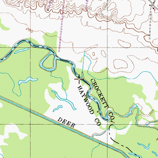 Topographic Map of Number Nine Island (historical), TN