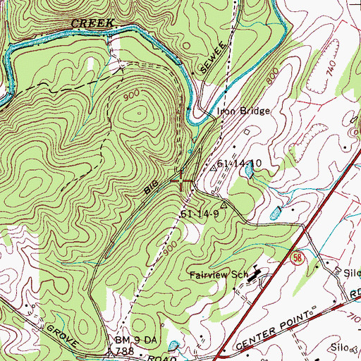 Topographic Map of Asbury Chapel (historical), TN