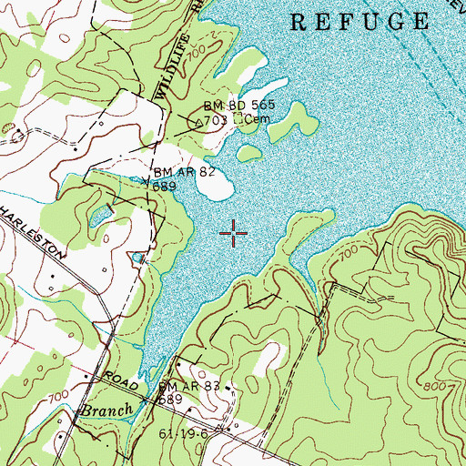 Topographic Map of Holder Slough, TN