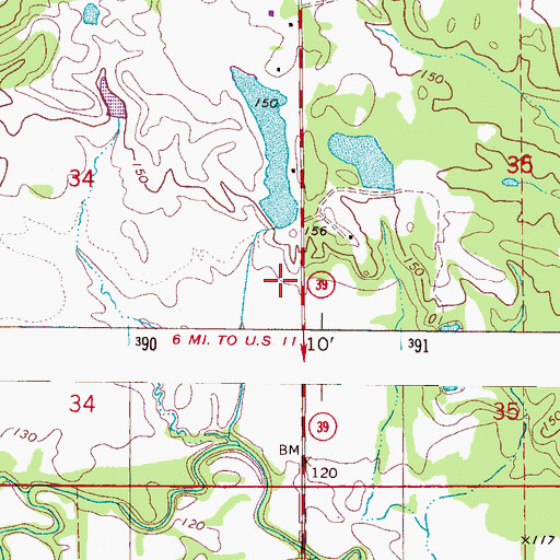 Topographic Map of Daisy Falls Dam, AL